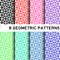 8 Colorful basic square geomertic pattern