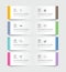 8 data infographics tab paper index template. Vector illustration abstract background