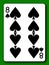 8 Eight of Spades playing card