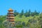 8 Level Pagoda on the green hill in the area of Nan Tien Temple, Berkeley, New South Wales.