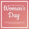 8 March greeting card template with pink love. International Women\\\'s day background or brochure.