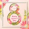 8 March Happy Women`s Day Colorful Floral Greeting card