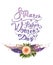 8 March. Happy womenâ€™s day! Card with decor of flowers