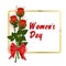 8 March Women s Day. International women s day background. Greeting card template.