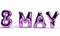 8 May eight month pink purple violet balloon symbol decoration mother mom day mum spring season bouquet love hug