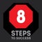 8 steps to success. Cover for the video to be placed on the video hosting or Image for design of the post in social networks.