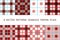 8 VECTOR PATTERNS SEAMLESS TARTAN PLAID brown set