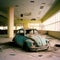 80\'s demolition Beetle car inside a mall