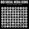 80 Vector Round white Social Media Icons for graphic design and web design