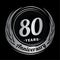 80 year anniversary. Elegant anniversary design. 80th logo.