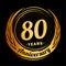 80 year anniversary. Elegant anniversary design. 80th logo.