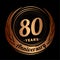 80 year anniversary. Elegant anniversary design. 80th logo.