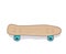 80s skateboard with large, soft wheels