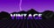 80s Vintage Video Animation in Purple Retro Look with Lightning.