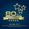 80th years anniversary celebration emblem ,anniversary logo with elegance golden and star design for web, game, creative poster,