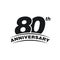 80th Years Anniversary Celebration Icon Vector Logo Design Template