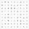 81 Universal Line Icons for Web and Mobile arrow, driver, year, drill, text