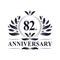 82nd Anniversary celebration, luxurious 82 years Anniversary logo design