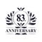 83rd Anniversary celebration, luxurious 83 years Anniversary logo design.