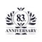 83rd Anniversary celebration, luxurious 83 years Anniversary logo design