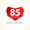 85 anniversary heart logo