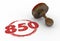 850 Top Credit Score Rating Number Stamp 3d