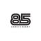 85th year celebrating anniversary emblem logo design