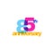 85th Years Anniversary Celebration Icon Vector Logo Design Template.