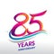 85th Years Anniversary celebration logo, birthday vector design