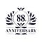 88th Anniversary celebration, luxurious 88 years Anniversary logo design.