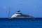 The 89m Olivia O yacht anchored off Gustavia, the capital of Saint Barthelemy