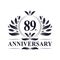 89th Anniversary celebration, luxurious 89 years Anniversary logo design