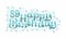 89th Happy Birthday lettering, 89 years Birthday beautiful typography design with aqua dots, lines, and leaves