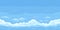 8Bit pixel graphic blue sky background with clouds