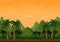 8bit pixel jungle landscape, game level background