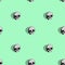 8bit Skull pattern green background