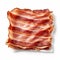 8k Bacon Slices On White Table: Precisionist Lines And Whistlerian Style