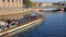 8K Copenhagen Canal Tour boat. Sightseeing cruise in Copenhagen Denmark
