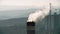 8K Industrial Chimney Polluting Air