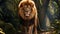 8k Lion Walking Through Brazilian Zoo With Fantastic Natural Surroundings