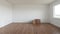 8k Resolution Empty Living Room With White Walls And Wooden Floor