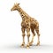 8k Resolution Gold Giraffe Sculpture: Stunning 3d Puzzle Artwork