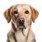 8k Resolution Labrador Retriever Portrait On White Background