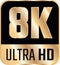 8k Ultra Hd icon. Vector 8K UHD TV symbol