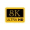 8K Ultra HD logo, 8K High Definition Vector illustration EPS10