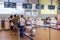 8Rostov-on-Don, Russia - September 11, 2018: Passengers waiting for registration in International airport Platov.