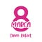 8th march. Women\\\'s Day lettering in Polish. Vector illustration