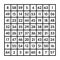 8x8 magic square with sum 260 of planet Merxury