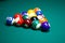 9-Ball rack of billiard balls