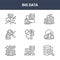 9 big data icons pack. trendy big data icons on white background. thin outline line icons such as repair, cloud computing, company